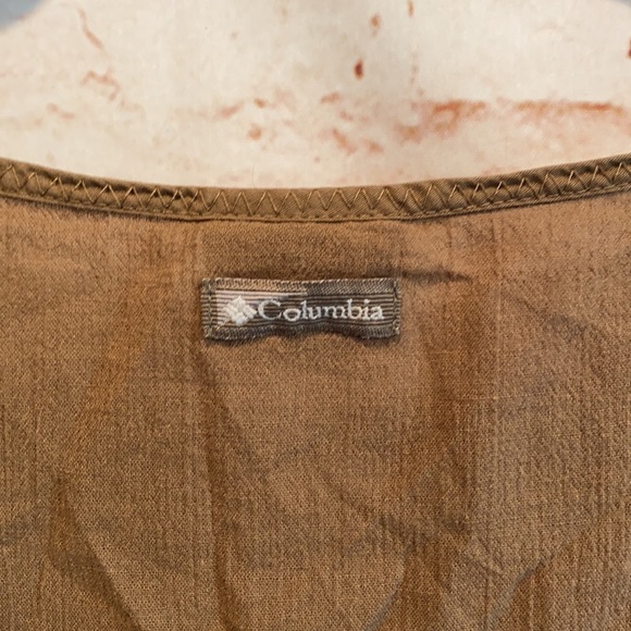 Vintage Columbia button down blouse scoop neck L - Picture 4 of 12